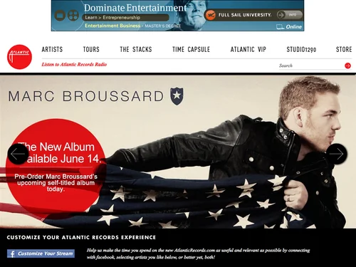 「Atlantic Records」のキャプチャ画像