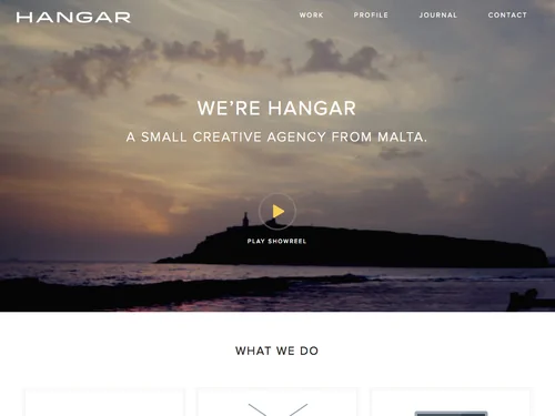 「Web Design, Graphic Design, Motion Graphics, Video &amp; Branding Malta | Hangar Creative Agency」のキャプチャ画像