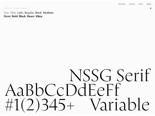 「NSSG Serif」のキャプチャ画像