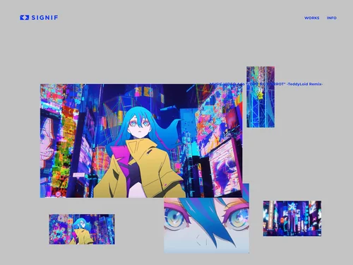 「SIGNIF - Official Web Site」のキャプチャ画像