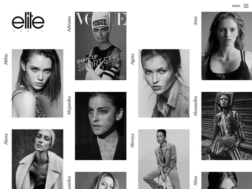 「Mainboard - Women - Elite Model Management Paris」のキャプチャ画像