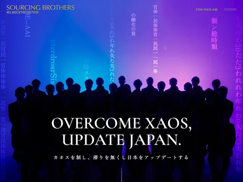 「SOURCING BROTHERS RECRUITMENT SITE」のキャプチャ画像