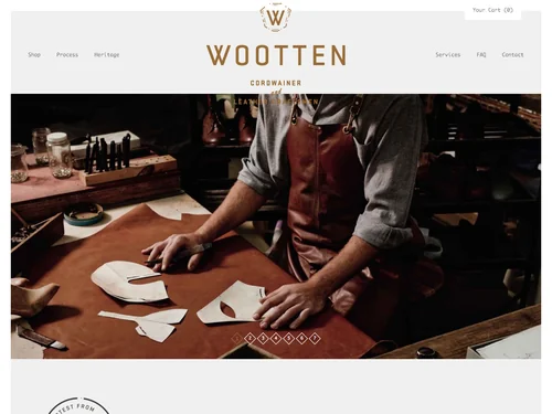 「Wootten | Cordwainer and Leather Craftsmen」のキャプチャ画像