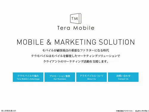 「株式会社テラモバイル」のキャプチャ画像