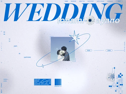 「Tonami & Ayano｜Wedding Invitation」のキャプチャ画像