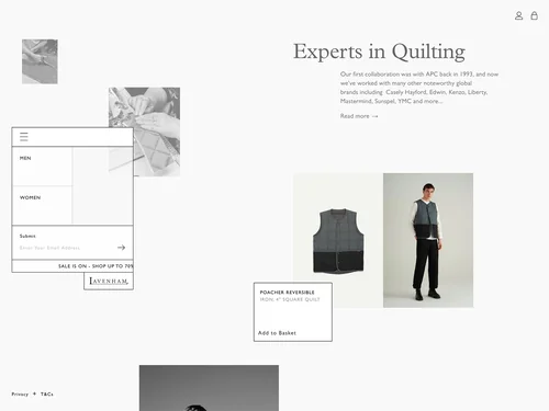 「Lavenham Jackets | Quilted Mens and Womens Jackets」のキャプチャ画像