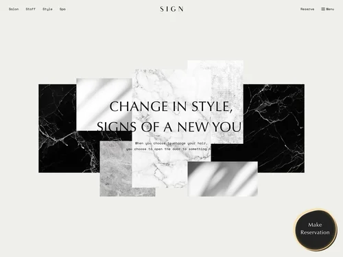 「SIGN｜韓国ヘア｜渋谷・原宿・表参道のヘアサロン」のキャプチャ画像