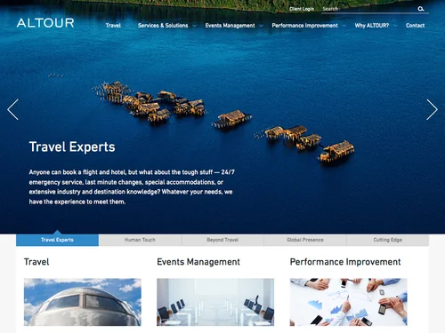 「ALTOUR | Business Travel Agency, Event Planning, Performance Improvement」のキャプチャ画像