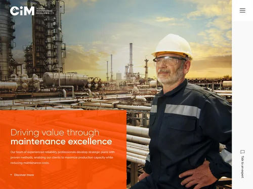 「CiM Maintenance | Driving value through maintenance excellence」のキャプチャ画像