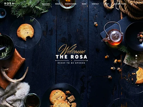 「ROSA - An Exquisite Restaurant Wordpress Theme」のキャプチャ画像