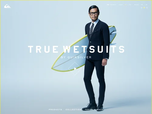 「TRUE WETSUITS BY QUIKSILVER」のキャプチャ画像