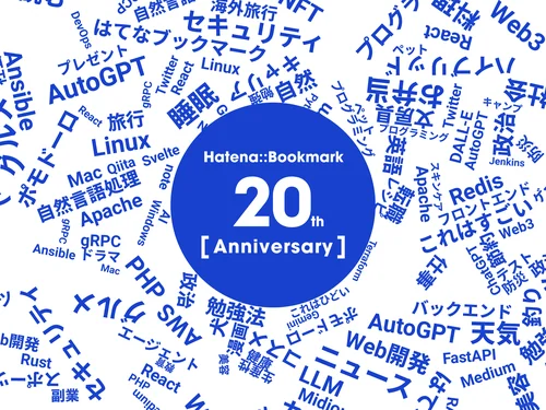 「はてなブックマーク20周年」のキャプチャ画像