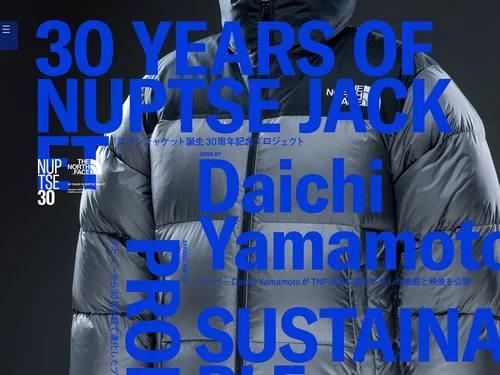 「30 YEARS OF NUPTSE JACKET｜THE NORTH FACE」のキャプチャ画像