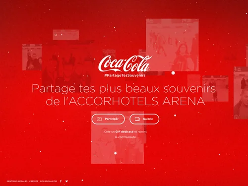 「Coca-Cola - Partage tes souvenirs」のキャプチャ画像