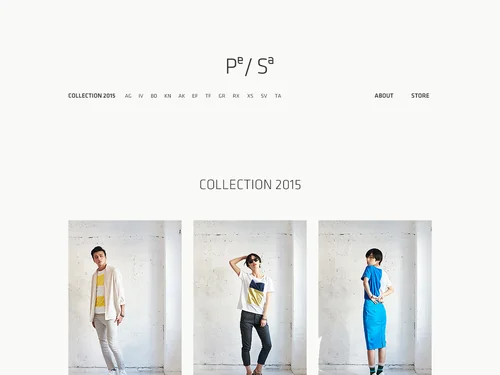 「Pe/Sa COLLECTION 2015」のキャプチャ画像