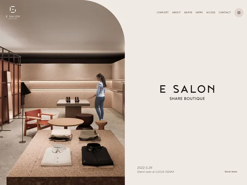 「E SALON｜OFFICIALSITE」のキャプチャ画像