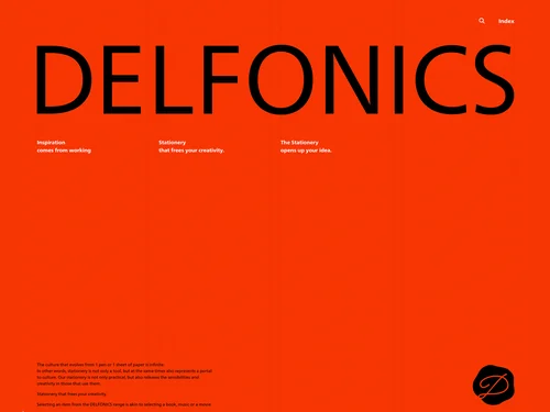「DELFONICS｜公式サイト」のキャプチャ画像