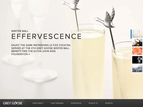 「GREY GOOSE® Vodka | The World’s Best Tasting Vodka」のキャプチャ画像