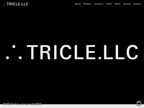 「TOP | トリクル / TRICLE」のキャプチャ画像