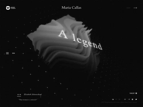 「Maria Callas - Official Website」のキャプチャ画像
