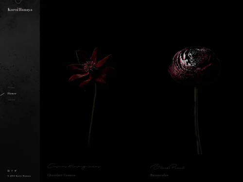 「FLOWER | 黒い花屋 - kuroihanaya」のキャプチャ画像