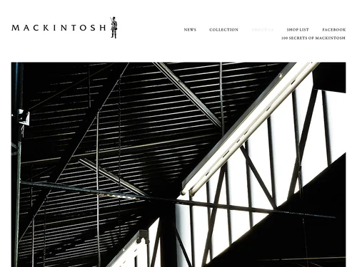 「MACKINTOSH マッキントッシュ 英国を代表するアウターウェアブランド　公式ウェブサイト | MACKINTOSH」のキャプチャ画像