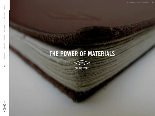 「MUCU THE POWER OF MATERIALS」のキャプチャ画像