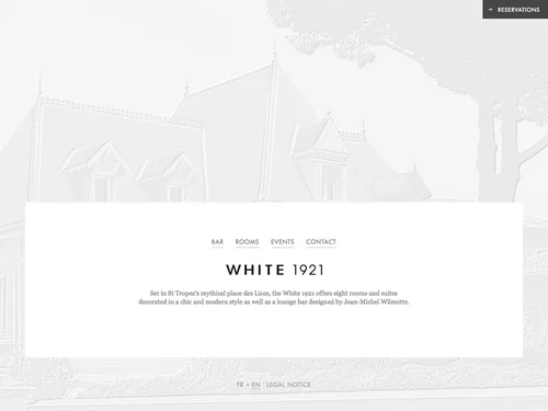 「&nbsp;White 1921 (former Maison Blanche) │ Hotel and bar in St Tropez place des Lices」のキャプチャ画像