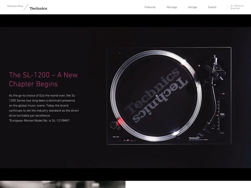 「Technics | SL-1200」のキャプチャ画像