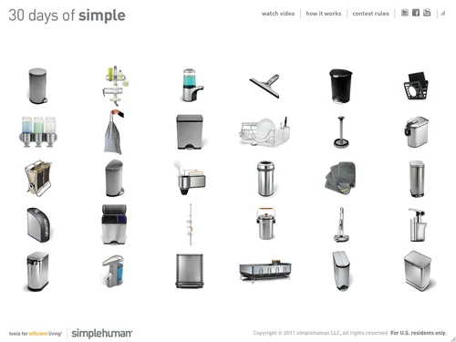 「simplehuman: 30 days of simple」のキャプチャ画像