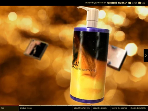 「shu uemura holiday collection 2011 by Wong Kar Wai」のキャプチャ画像