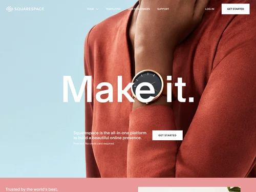 「Build a Website – Website Builder – Squarespace」のキャプチャ画像