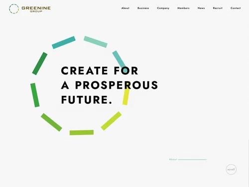 「株式会社GREENINE | 豊かな未来を創造ずる。」のキャプチャ画像