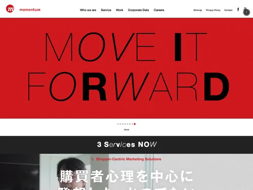 「Momentum Japan | モメンタム ジャパン | TOP」のキャプチャ画像