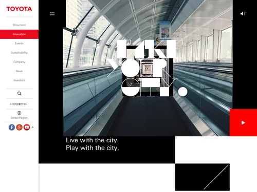 「Toyota Global Site | Personal Mobility | TAKE YOUR CITY」のキャプチャ画像