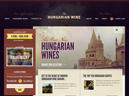 「Hungarian Wine Society | Buy Hungarian Wines Online」のキャプチャ画像