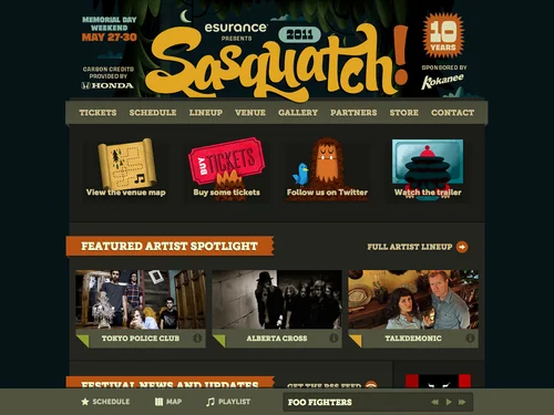 「2011 Sasquatch! Music Festival」のキャプチャ画像