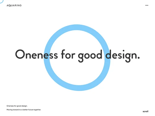 「アクアリング - Oneness for good design.」のキャプチャ画像