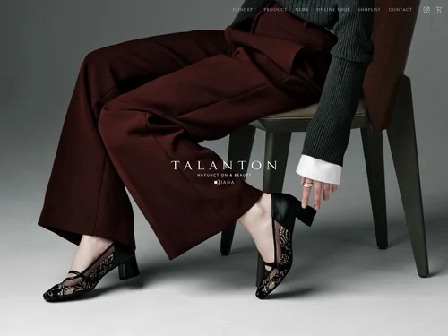「TALANTON by DIANA - タラントン バイ ダイアナ 公式サイト」のキャプチャ画像