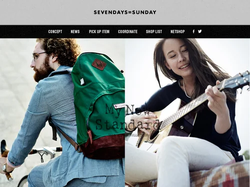 「SEVENDAYS=SUNDAY セブンデイズ サンデイ / クロスカンパニー CROSSCOMPANY」のキャプチャ画像