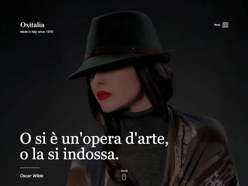 「Oxitalia | O si è un'opera d'arte, o la si indossa.」のキャプチャ画像