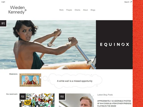 「Wieden+Kennedy | Full Service Integrated Advertising Agency」のキャプチャ画像