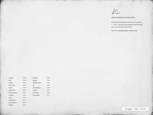 「Kei — Web Designer & Developer」のキャプチャ画像