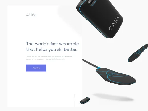「Carv: The world’s first wearable that helps you ski better!」のキャプチャ画像