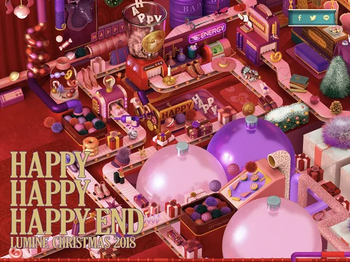 「HAPPY HAPPY HAPPY END X'MAS 2018｜LUMINE」のキャプチャ画像