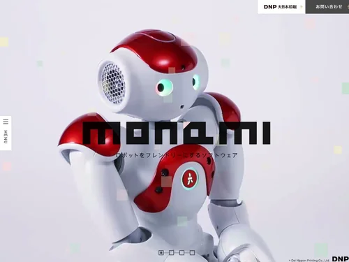 「monami｜ロボットをフレンドリーにするソフトウェア」のキャプチャ画像