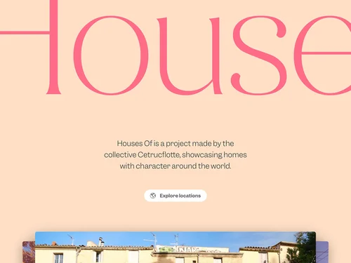「Houses Of - Beautiful houses across the globe」のキャプチャ画像