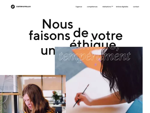 「Castor & Pollux | Agence de communication digitale」のキャプチャ画像