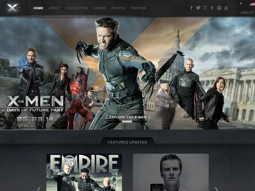 「X-Men Days of Future Past | Official Movie Site | View Trailers」のキャプチャ画像