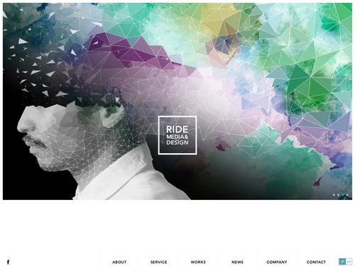 「RIDE MEDIA&amp;DESIGN株式会社 オフィシャルサイト」のキャプチャ画像